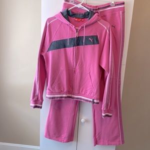 Women’s vintage PUMA pink track suit size XL